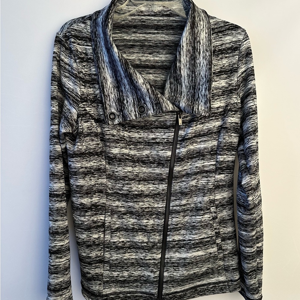 Lucy Black and Gray Cowl Neck Sweater
